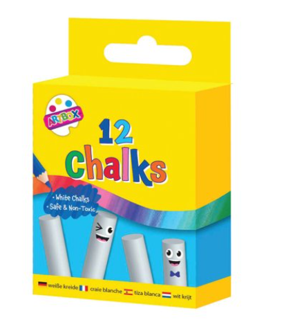 ArtBox 12 Pack White Chalks