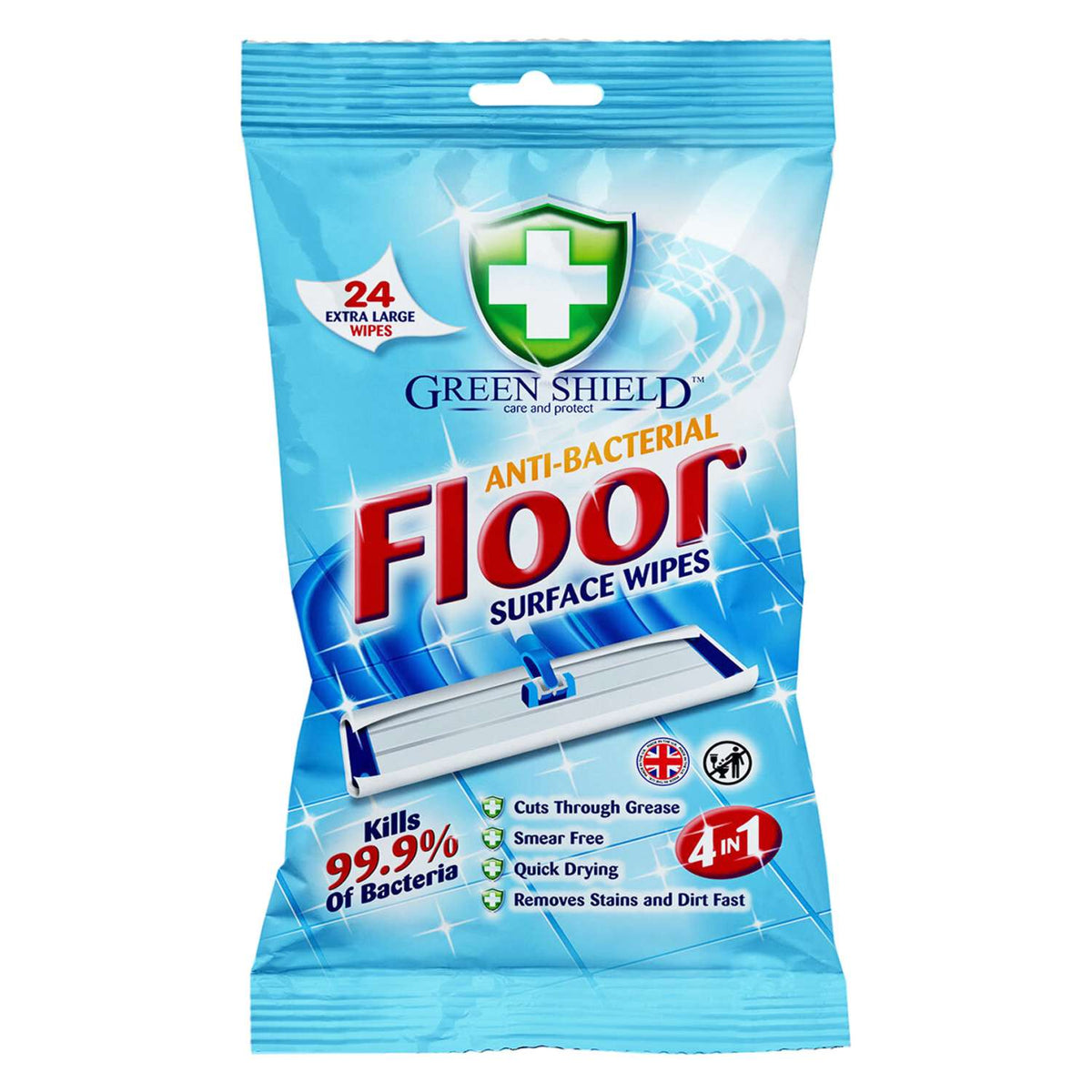 Green Shield Anti-bacterial Floor Surface Wipes