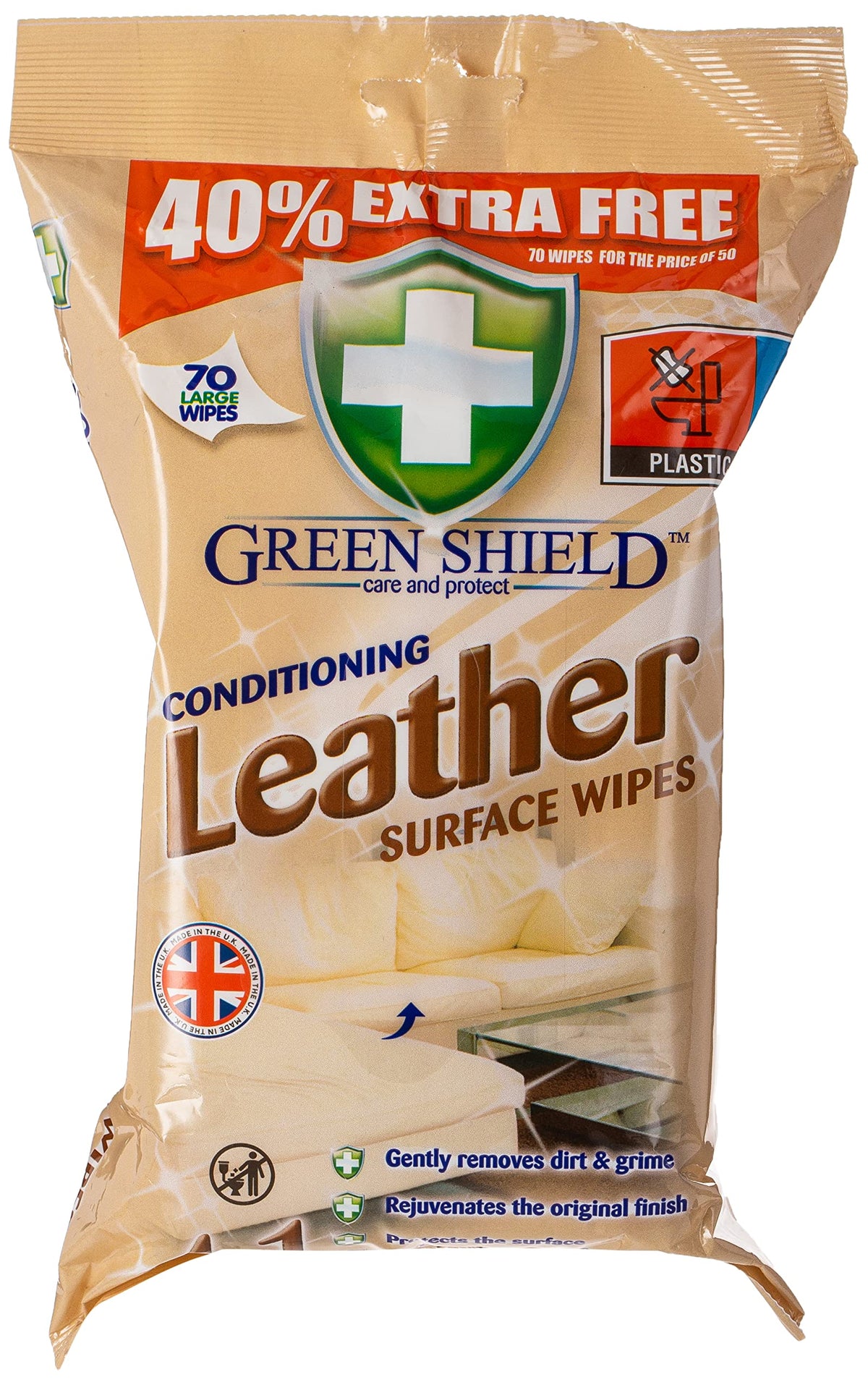 Green Shield Conditioning Leather Surface Wipes