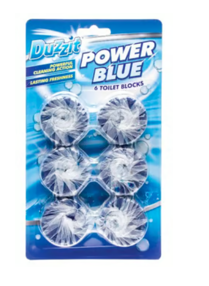 Duzzit 6 Power Blue Toilet Blocks