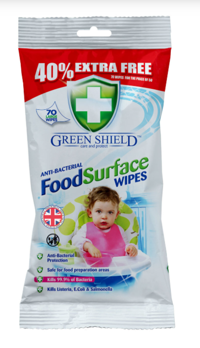 Green Shield Anti-Bacterial Food surface Wipes