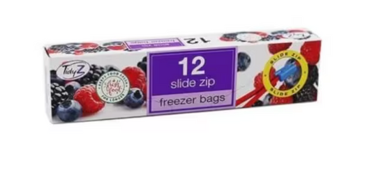 Tidy Z 12 Slide Zip Freezer Bags