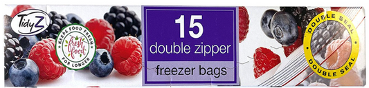 Tidy Z 15 Double Zipper Freezer Bags