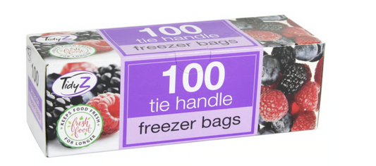 Tidy Z 100 Tie Handle Freezer Bags