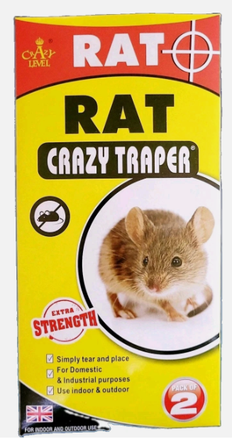 Crazy Level Rat Glue Traps 2pk