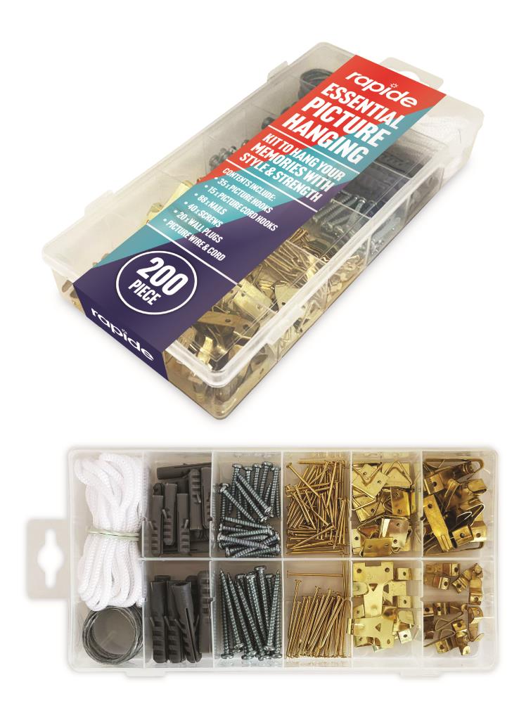 Rapide Picture Hanging Kit 200PC